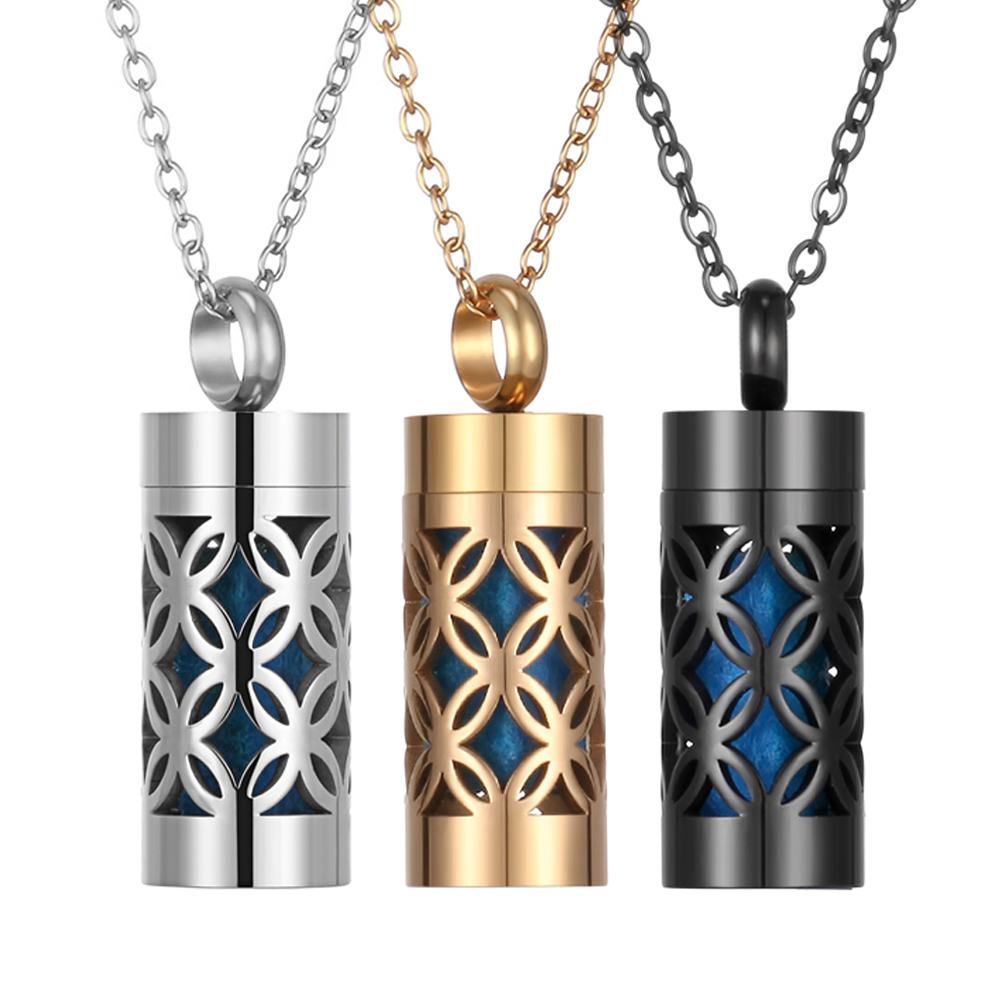 Diffuser Necklace Locket - Collar Difusor de Aromaterapia de Acero