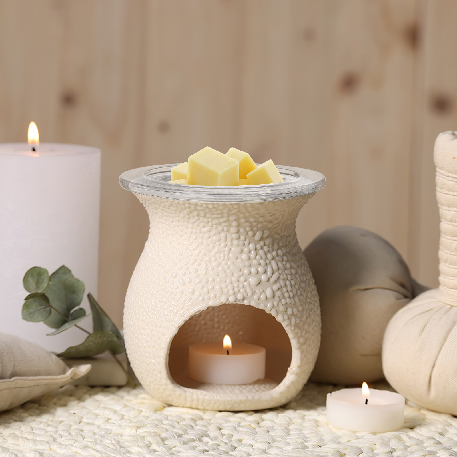 Home Fragrance Wax Melts - Plato de Repuesto de Vidrio Transparente