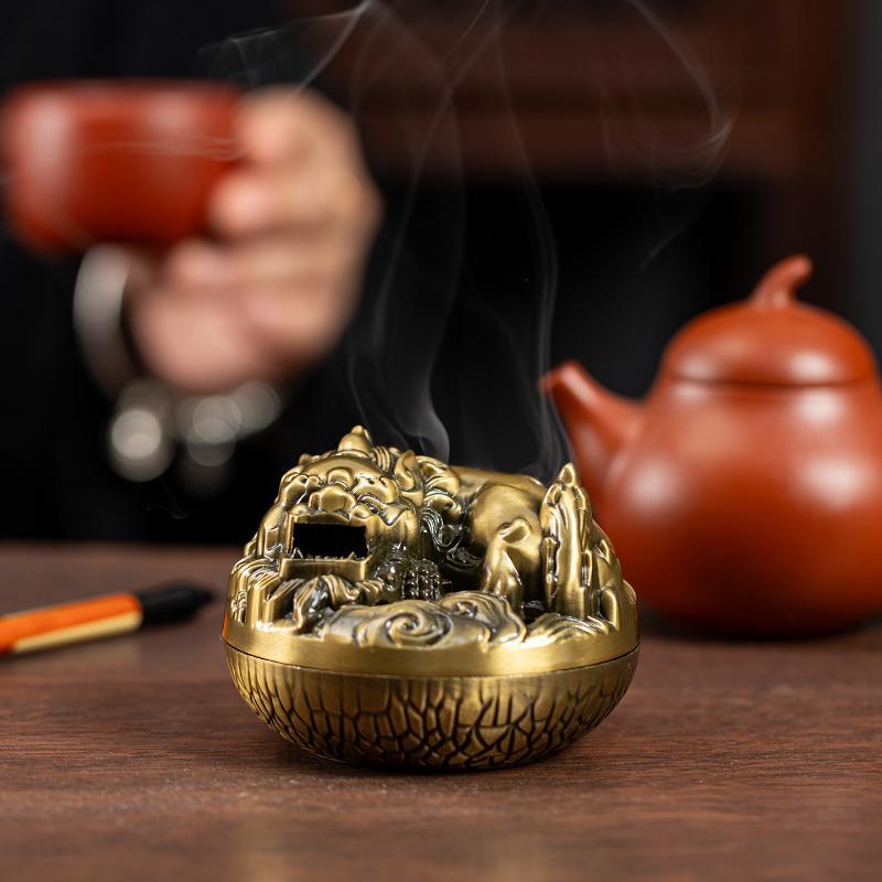 Home Fragrance Powder - Quemador de incienso de aleación hueco,