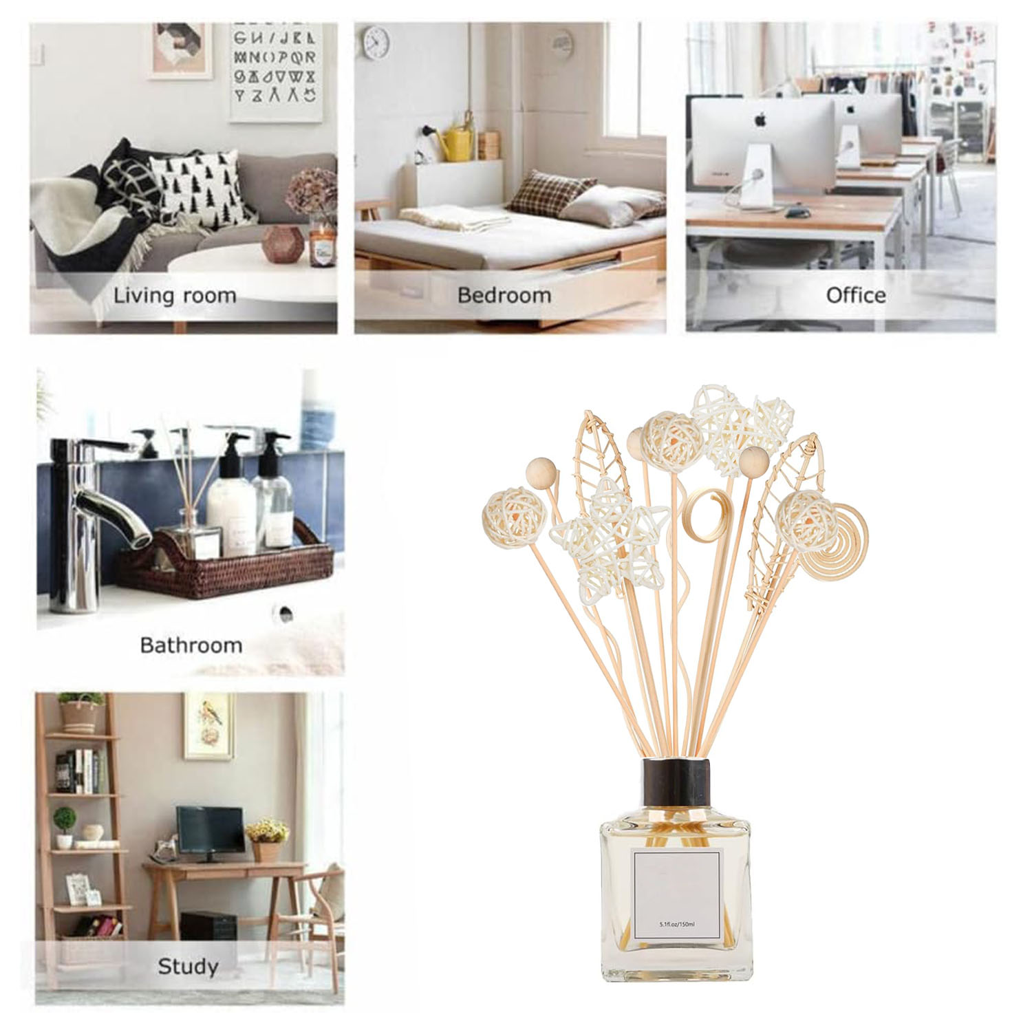 5/15 Uds. Difusor de caña de r - Home Fragrance Reed Diffuser Refill reseña y precio